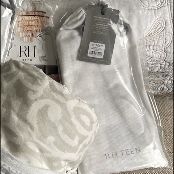 RH AIMEE COTTON-LINEN STANDARD SHAM - Picture 3 of 6